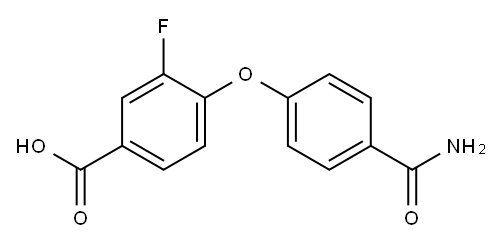4-(4-carbamoylphenoxy)-3-fluorobenzoic acid Structure
