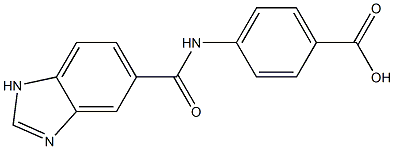 4-[(1H-benzimidazol-5-ylcarbonyl)amino]benzoic acid Structure