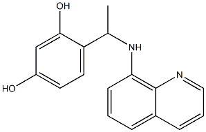 4-[1-(quinolin-8-ylamino)ethyl]benzene-1,3-diol Struktur