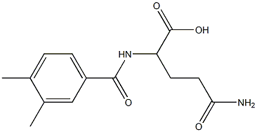 4-carbamoyl-2-[(3,4-dimethylphenyl)formamido]butanoic acid Structure