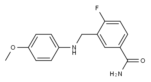 4-fluoro-3-{[(4-methoxyphenyl)amino]methyl}benzamide