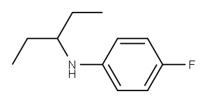 4-フルオロ-N-(ペンタン-3-イル)アニリン 化学構造式