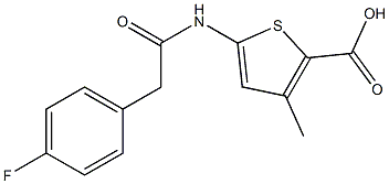 5-{[(4-fluorophenyl)acetyl]amino}-3-methylthiophene-2-carboxylic acid|
