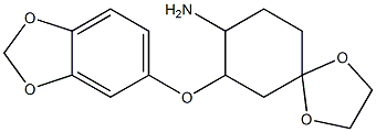 7-(2H-1,3-benzodioxol-5-yloxy)-1,4-dioxaspiro[4.5]decan-8-amine Structure