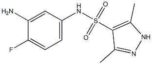 N-(3-amino-4-fluorophenyl)-3,5-dimethyl-1H-pyrazole-4-sulfonamide