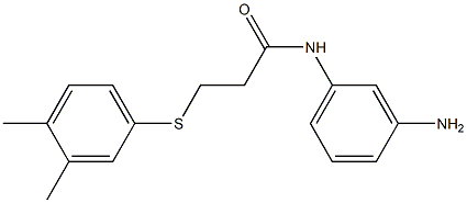N-(3-aminophenyl)-3-[(3,4-dimethylphenyl)sulfanyl]propanamide