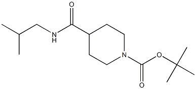 tert-butyl 4-[(isobutylamino)carbonyl]piperidine-1-carboxylate Struktur