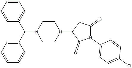 3-(4-benzhydryl-1-piperazinyl)-1-(4-chlorophenyl)-2,5-pyrrolidinedione