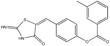 4-[(2-imino-4-oxo-1,3-thiazolidin-5-ylidene)methyl]phenyl 3-methylbenzoate