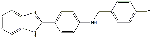 4-(1H-benzimidazol-2-yl)-N-(4-fluorobenzyl)aniline Struktur