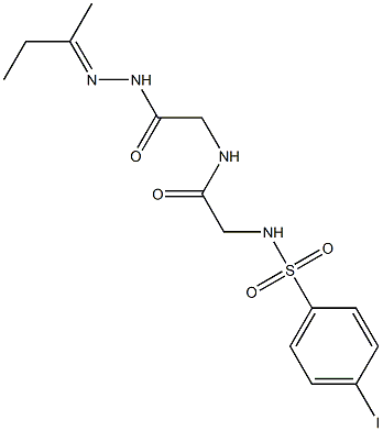 2-{[(4-iodophenyl)sulfonyl]amino}-N-{2-[2-(1-methylpropylidene)hydrazino]-2-oxoethyl}acetamide