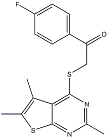1-(4-fluorophenyl)-2-[(2,5,6-trimethylthieno[2,3-d]pyrimidin-4-yl)sulfanyl]ethanone