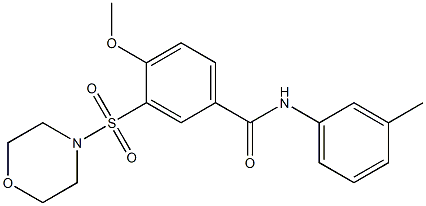 4-methoxy-N-(3-methylphenyl)-3-(4-morpholinylsulfonyl)benzamide