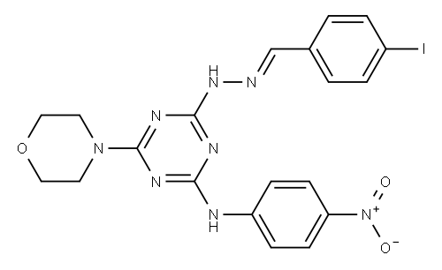 4-iodobenzaldehyde [4-{4-nitroanilino}-6-(4-morpholinyl)-1,3,5-triazin-2-yl]hydrazone