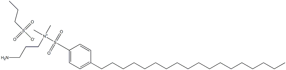 dimethyl p-octadecyl phenylsulfonyl amino propyl ammoium propylsulfonate Structure