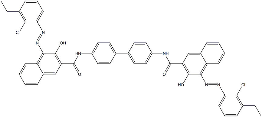 4,4'-Bis[1-[(2-chloro-3-ethylphenyl)azo]-2-hydroxy-3-naphthoylamino]biphenyl