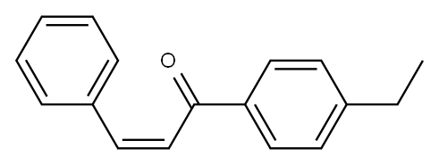 (Z)-4'-エチルカルコン 化学構造式