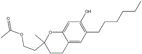 Acetic acid [2-[(3,4-dihydro-7-hydroxy-6-hexyl-2-methyl-2H-1-benzopyran)-2-yl]ethyl] ester