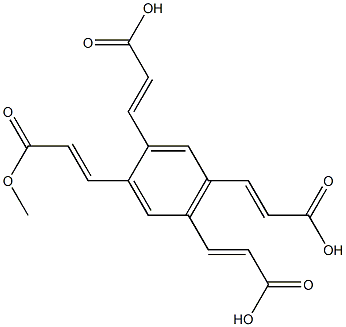 3,3',3'',3'''-(1,2,4,5-ベンゼンテトライル)テトラキス(アクリル酸メチル) 化学構造式