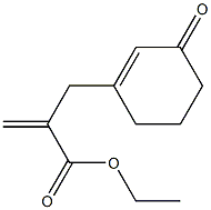 3-(3-オキソ-1-シクロヘキセニル)-2-メチレンプロパン酸エチル 化学構造式