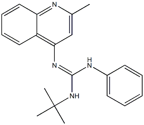1-tert-ブチル-2-(2-メチル-4-キノリル)-3-フェニルグアニジン 化学構造式