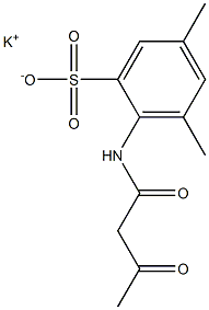 2-(アセトアセチルアミノ)-3,5-ジメチルベンゼンスルホン酸カリウム 化学構造式