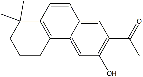 2-アセチル-5,6,7,8-テトラヒドロ-8,8-ジメチルフェナントレン-3-オール 化学構造式