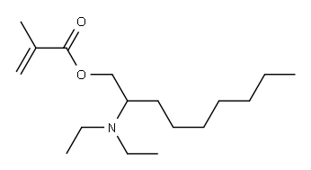 メタクリル酸2-(ジエチルアミノ)ノニル 化学構造式