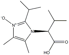 3-[(S)-1-カルボキシ-2-メチルプロピル]-4,5-ジメチル-2-イソプロピル-3H-イミダゾール1-オキシド 化学構造式