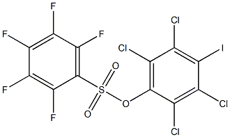 ペンタフルオロベンゼンスルホン酸4-ヨード-2,3,5,6-テトラクロロフェニル 化学構造式