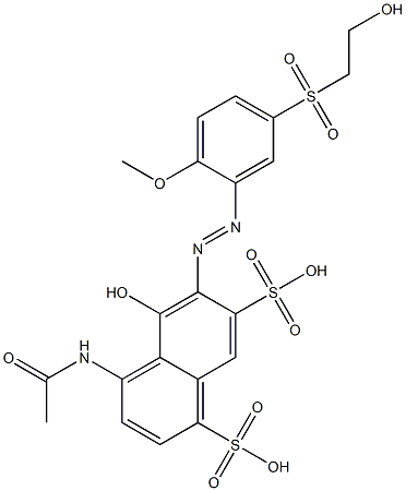 4-Acetylamino-5-hydroxy-6-[5-(2-hydroxyethylsulfonyl)-2-methoxyphenylazo]-1,7-naphthalenedisulfonic acid