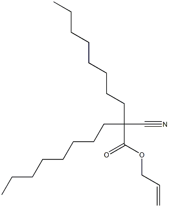 2-Octyl-2-cyanodecanoic acid (2-propenyl) ester Struktur
