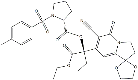 6-Cyano-7-[(R)-1-ethoxycarbonyl-1-[[(2R)-1-[(4-methylphenyl)sulfonyl]-2-pyrrolidinyl]carbonyloxy]propyl]-2,3-dihydrospiro[indolizine-1,2'-[1,3]dioxolan]-5-one