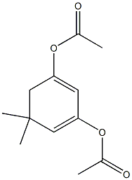 1,3-ジアセトキシ-5,5-ジメチルシクロヘキサ-1,3-ジエン 化学構造式