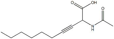 2-アセチルアミノ-3-デシン酸 化学構造式