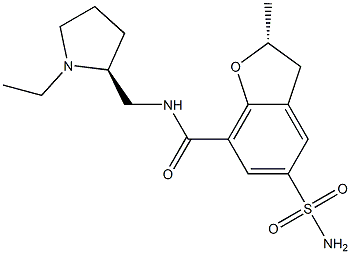 (R)-2,3-Dihydro-N-[[(2S)-1-ethyl-2-pyrrolidinyl]methyl]-2-methyl-5-sulfamoylbenzofuran-7-carboxamide