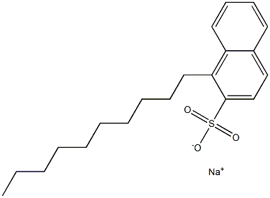 1-デシル-2-ナフタレンスルホン酸ナトリウム 化学構造式