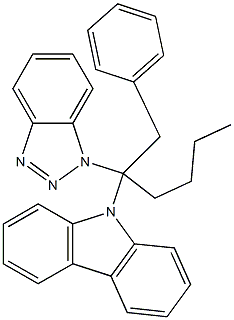 2-(1H-Benzotriazol-1-yl)-2-(9H-carbazol-9-yl)-1-phenylhexane Structure