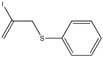 2-ヨード-3-フェニルチオ-1-プロペン 化学構造式