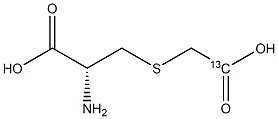 S-[カルボキシ(13C)メチル]-L-システイン 化学構造式