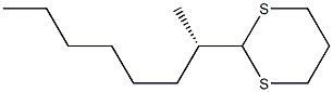 (S)-2-(1,3-ジチアン-2-イル)オクタン 化学構造式