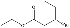 [S,(+)]-3-ブロモ吉草酸エチル 化学構造式