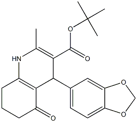 1,4,5,6,7,8-Hexahydro-5-oxo-2-methyl-4-(1,3-benzodioxol-5-yl)quinoline-3-carboxylic acid tert-butyl ester
