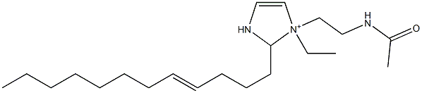 1-[2-(アセチルアミノ)エチル]-2-(4-ドデセニル)-1-エチル-4-イミダゾリン-1-イウム 化学構造式