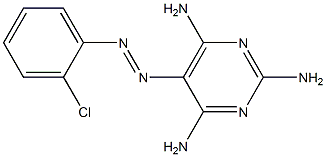 5-(o-クロロフェニルアゾ)-2,4,6-ピリミジントリアミン 化学構造式