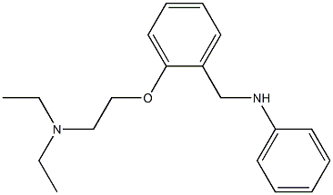 N-フェニル-o-[2-(ジエチルアミノ)エトキシ]ベンジルアミン 化学構造式