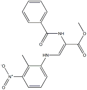(Z)-3-[(2-Methyl-3-nitrophenyl)amino]-2-(benzoylamino)acrylic acid methyl ester