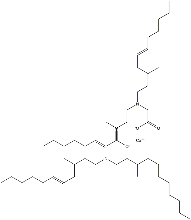 Bis[N,N-bis(3-methyl-5-undecenyl)aminoacetic acid]calcium salt