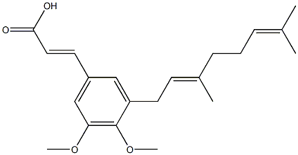 3-[(2E)-3-Methyl-7-methyl-2,6-octadien-1-yl]-4,5-dimethoxy-trans-cinnamic acid