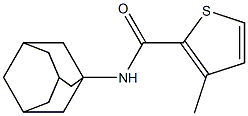 N-(1-アダマンチル)-3-メチルチオフェン-2-カルボアミド 化学構造式